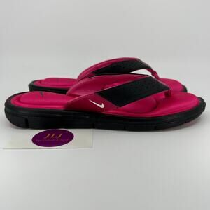 Nike Women's Comfort Thong Flip Flop Sandals Pink/Black 354925-012 Size 8